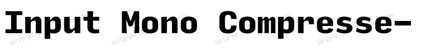 Input Mono Compresse字体转换